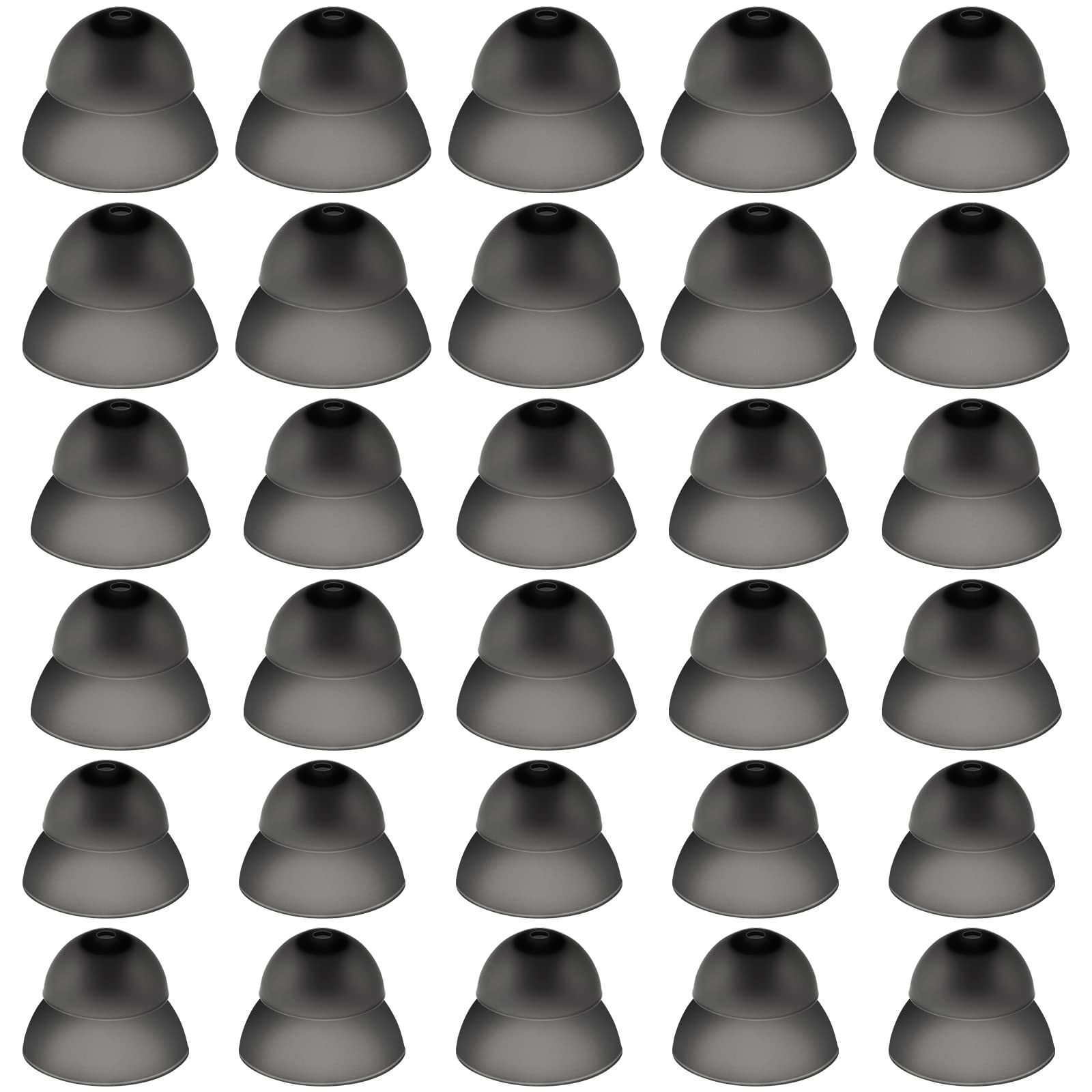 30 Pcs Dome Hearing Aid Silicone Hearing Aid Domes Hearing Aid Power Medium Power Small Close Ear Tips Hearing Direct Large Power for Hearing Resound Accessories(Black)