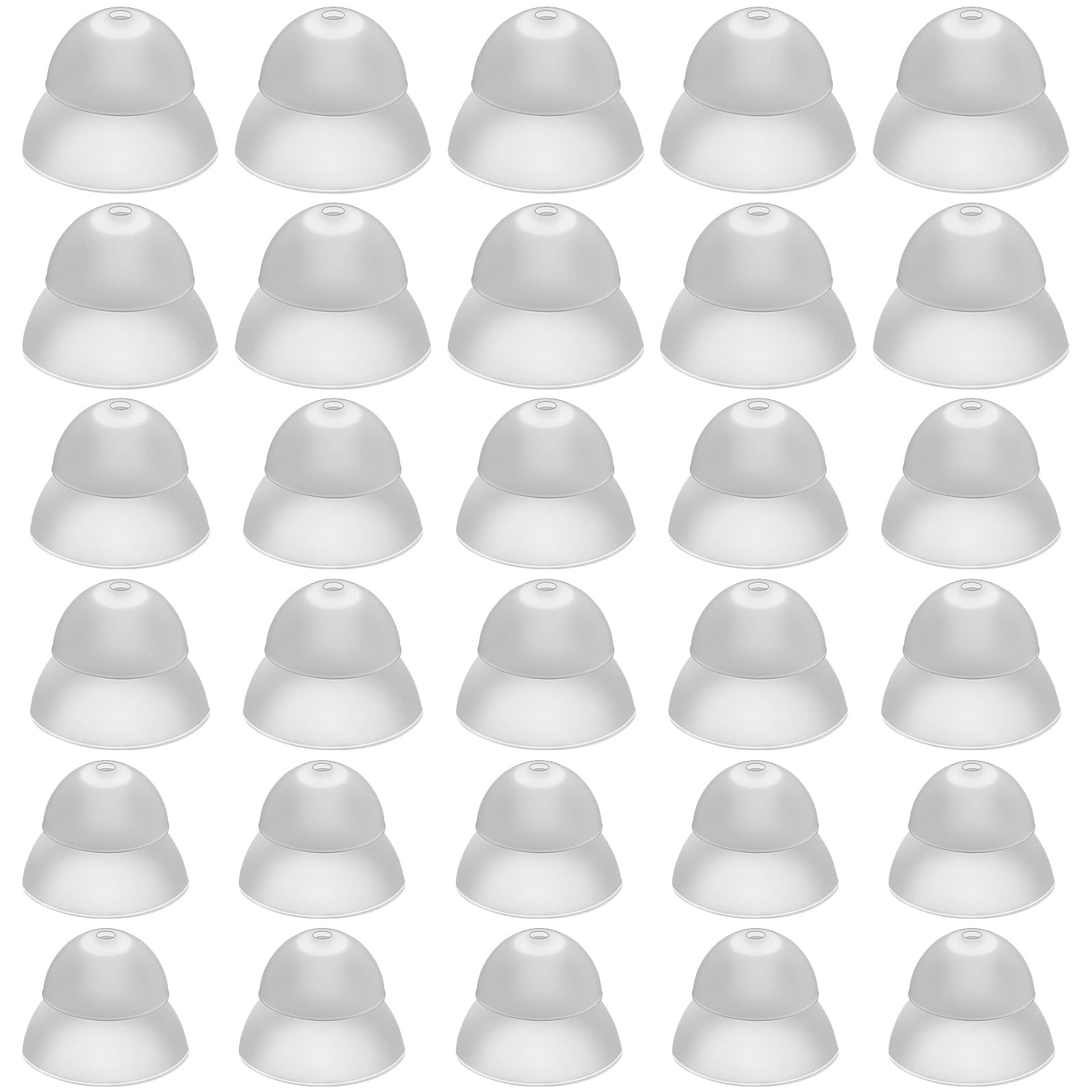 30 Pcs Dome Hearing Aid Silicone Hearing Aid Domes Hearing Aid Power Medium Power Small Close Ear Tips Hearing Direct Large Power for Hearing Resound Accessories(White)