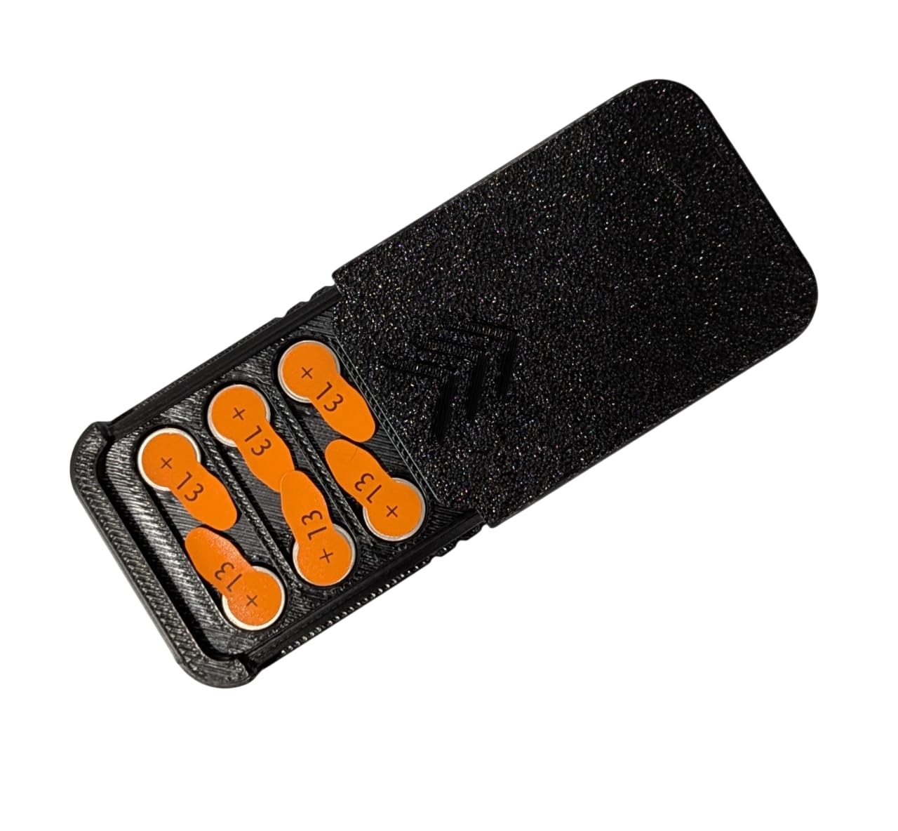 3BP - Size 13 Medium (6X) Hearing Aid Battery Case, New Slim Design Pocket Size Storage Container