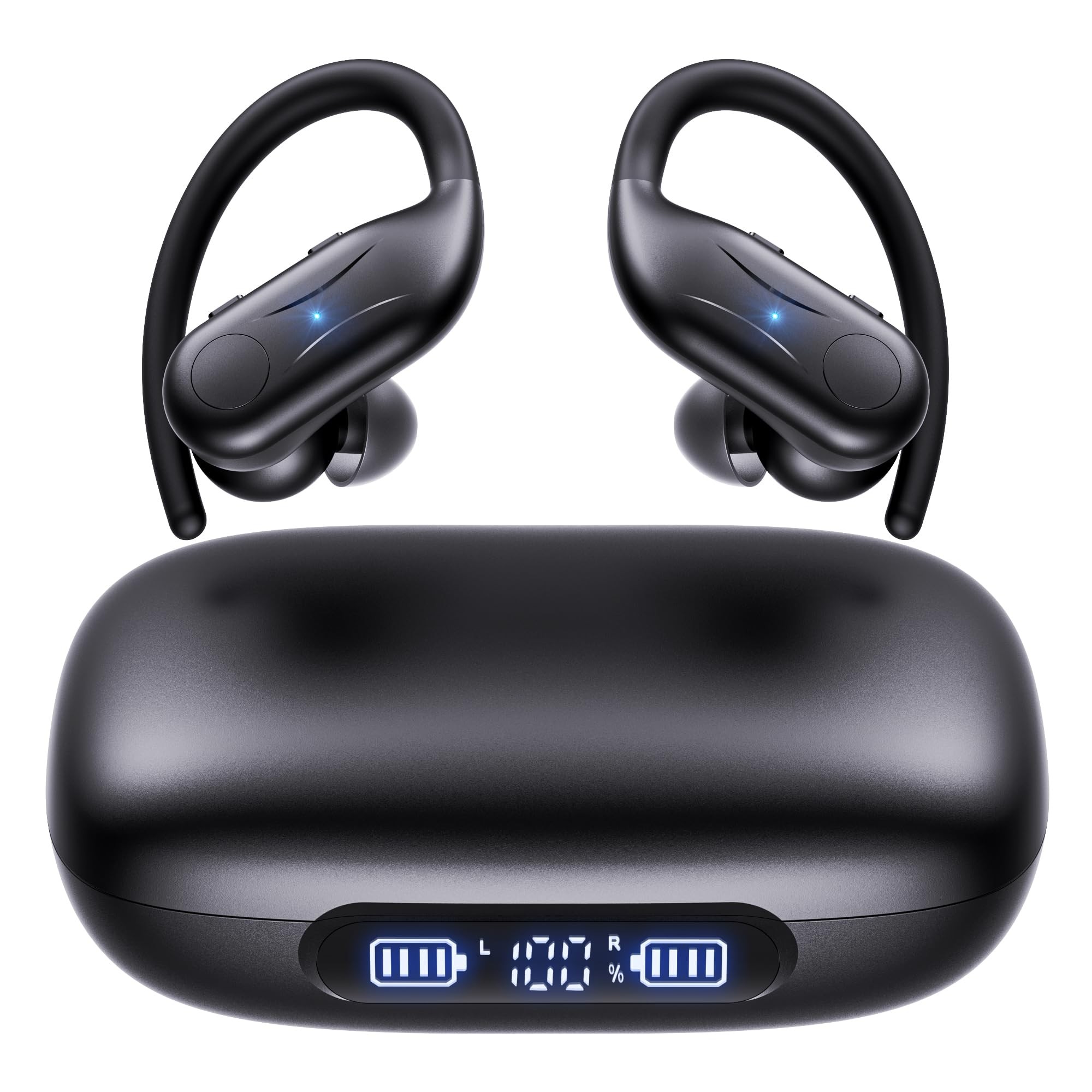 Bluetooth Hearing Aids for Seniors, Rechargeable Hearing Aid Earbuds for Hearing Loss People, Hearing Amplifiers for Seniors, 3 Noise Cancelling and 5 Volume, LED Power Display and Auto-On/Off