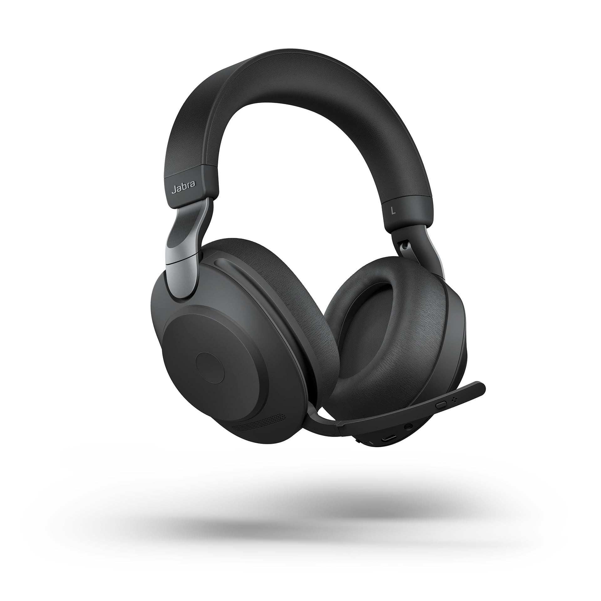 Jabra Evolve2 85 Wireless PC Headset – Noise Cancelling UC Certified Stereo Headphones with Long-Lasting Battery – USB-C Bluetooth Adapter – Black