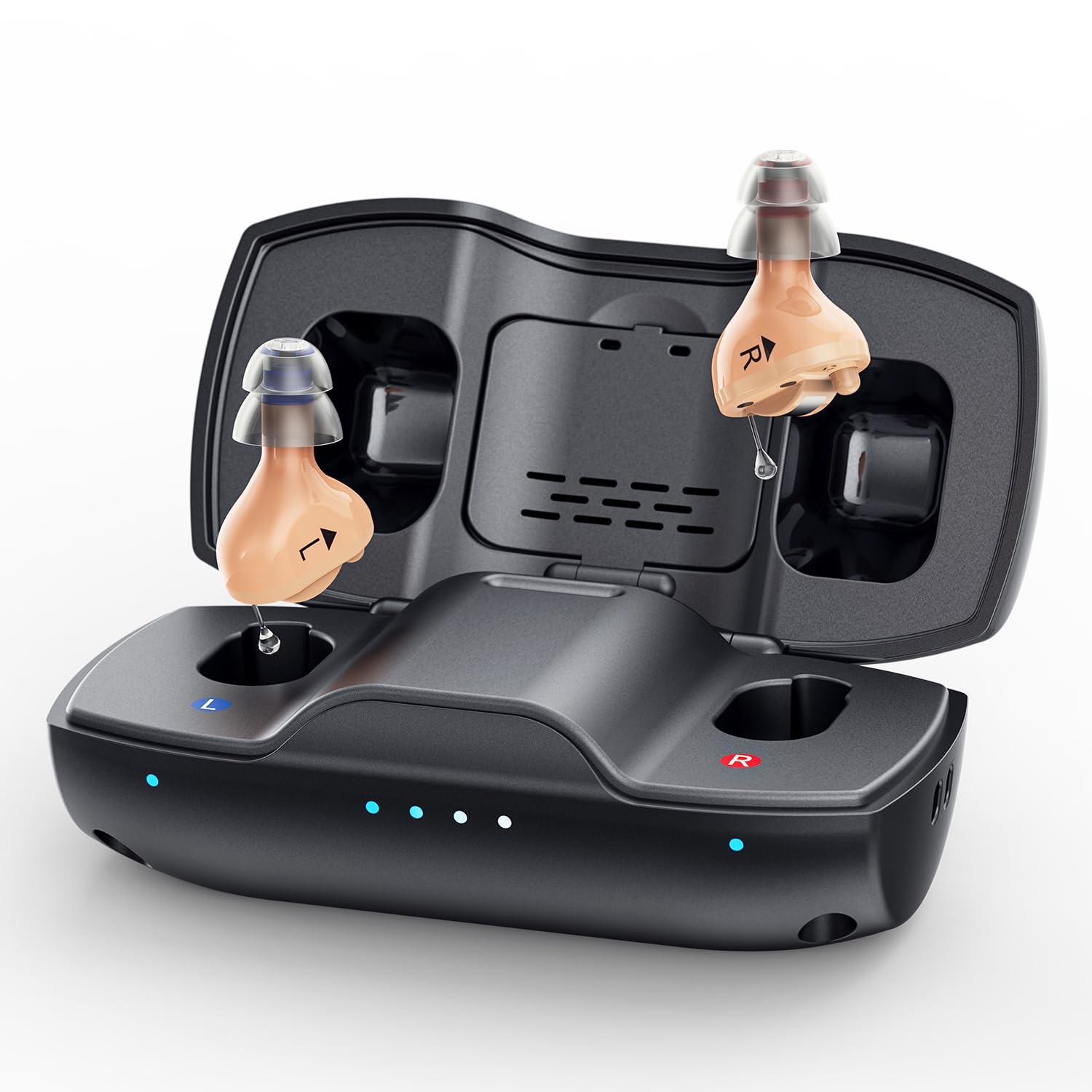 Nova Hearing Aids for Seniors Adults – Superior Sound Quality, Smart Noise Cancelling, No Feedback, Auto On/Off, Rechargeable, with Dryer Department & Anti-Lost Lanyard, Over-the-Counter